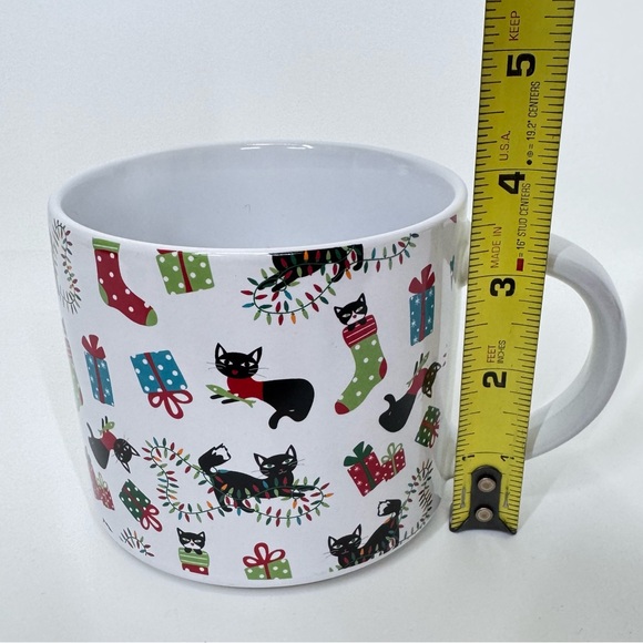 John Bartlett Pet Christmas Cats Presents All Over Print Ceramic Coffee Mug - Picture 9 of 11